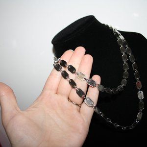 Vintagejelyfish Jewelry - Beautiful silver link necklace 44" Vintagejelyfish Jewelry - Beautiful silver link necklace 44"